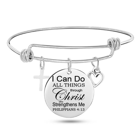Bible Scripture Bangle Bracelet