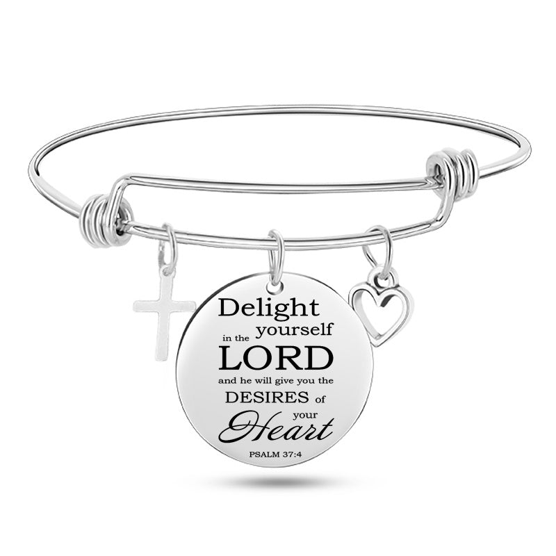 Bible Scripture Bangle Bracelet