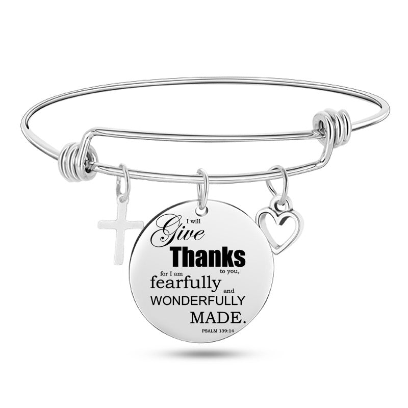 Bible Scripture Bangle Bracelet