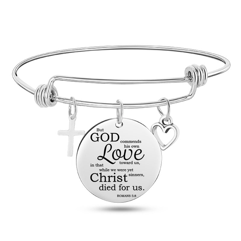 Bible Scripture Bangle Bracelet