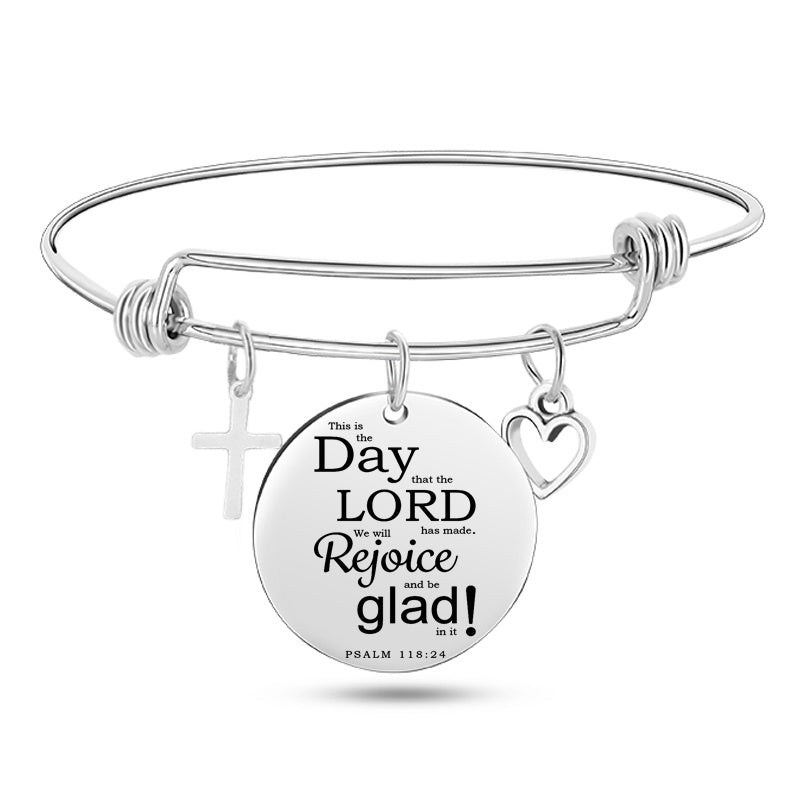 Bible Scripture Bangle Bracelet