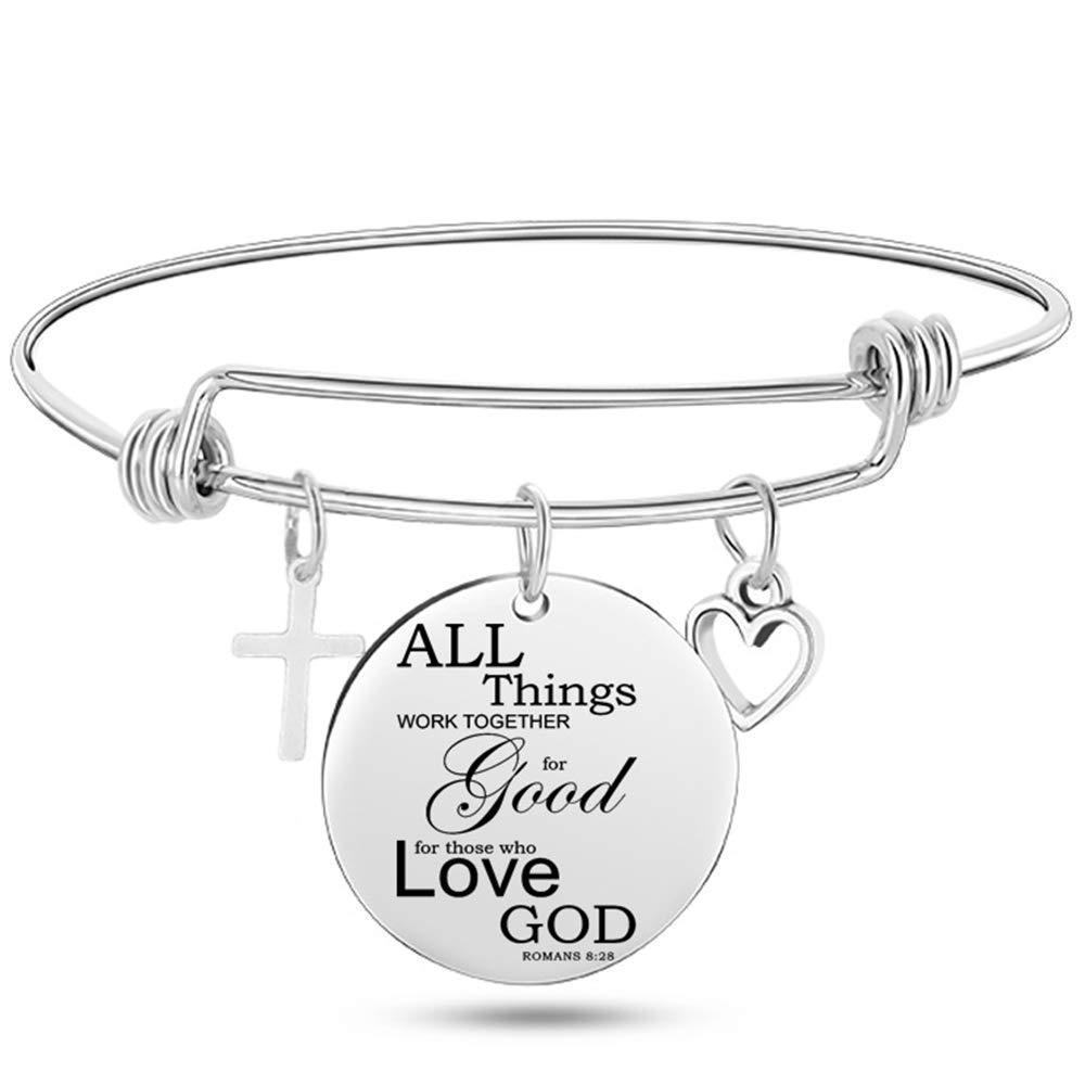 Bible Scripture Bangle Bracelet