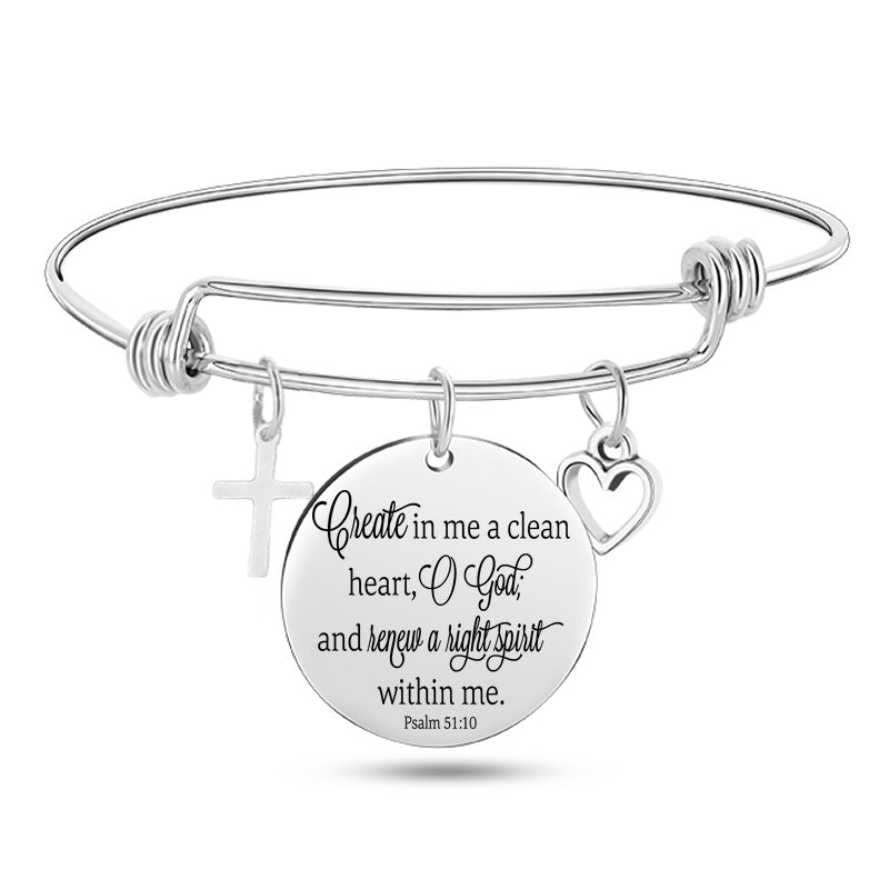 Bible Scripture Bangle Bracelet