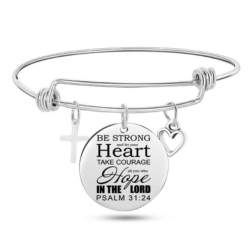 Bible Scripture Bangle Bracelet