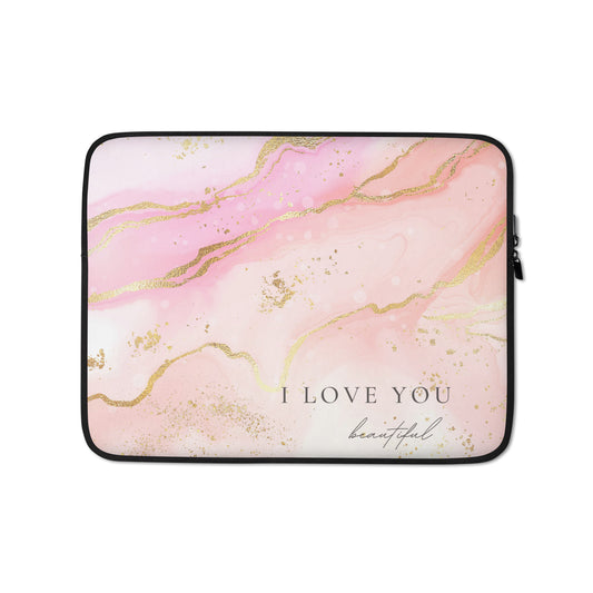 "I love you Beautiful" Laptop Case