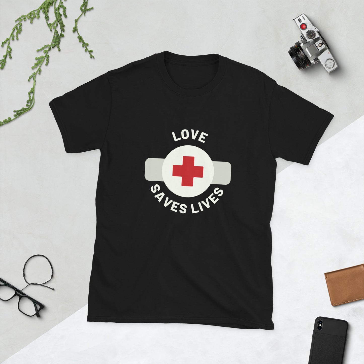 "Love Saves Lives" Short-Sleeve Unisex T-Shirt