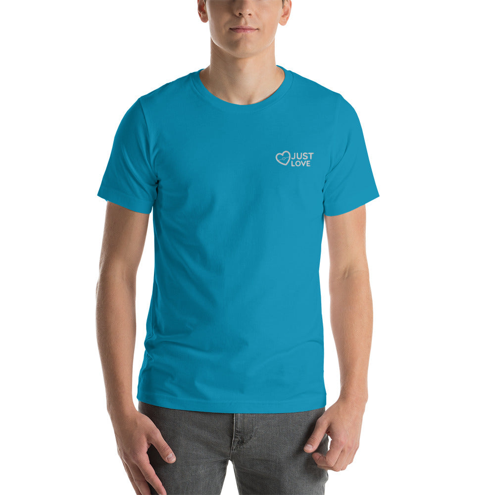 Justlove Men's Embroidered Short Sleeve T-Shirt