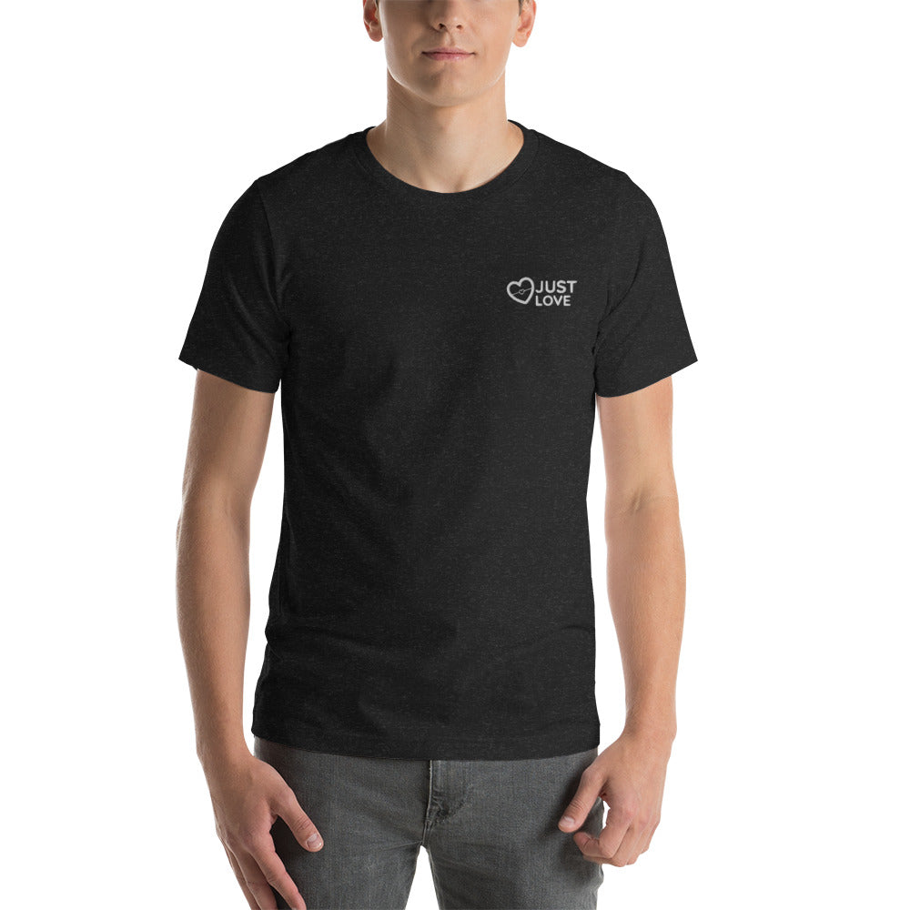 Justlove Men's Embroidered Short Sleeve T-Shirt