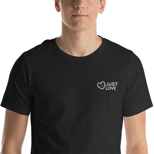 Justlove Men's Embroidered Short Sleeve T-Shirt