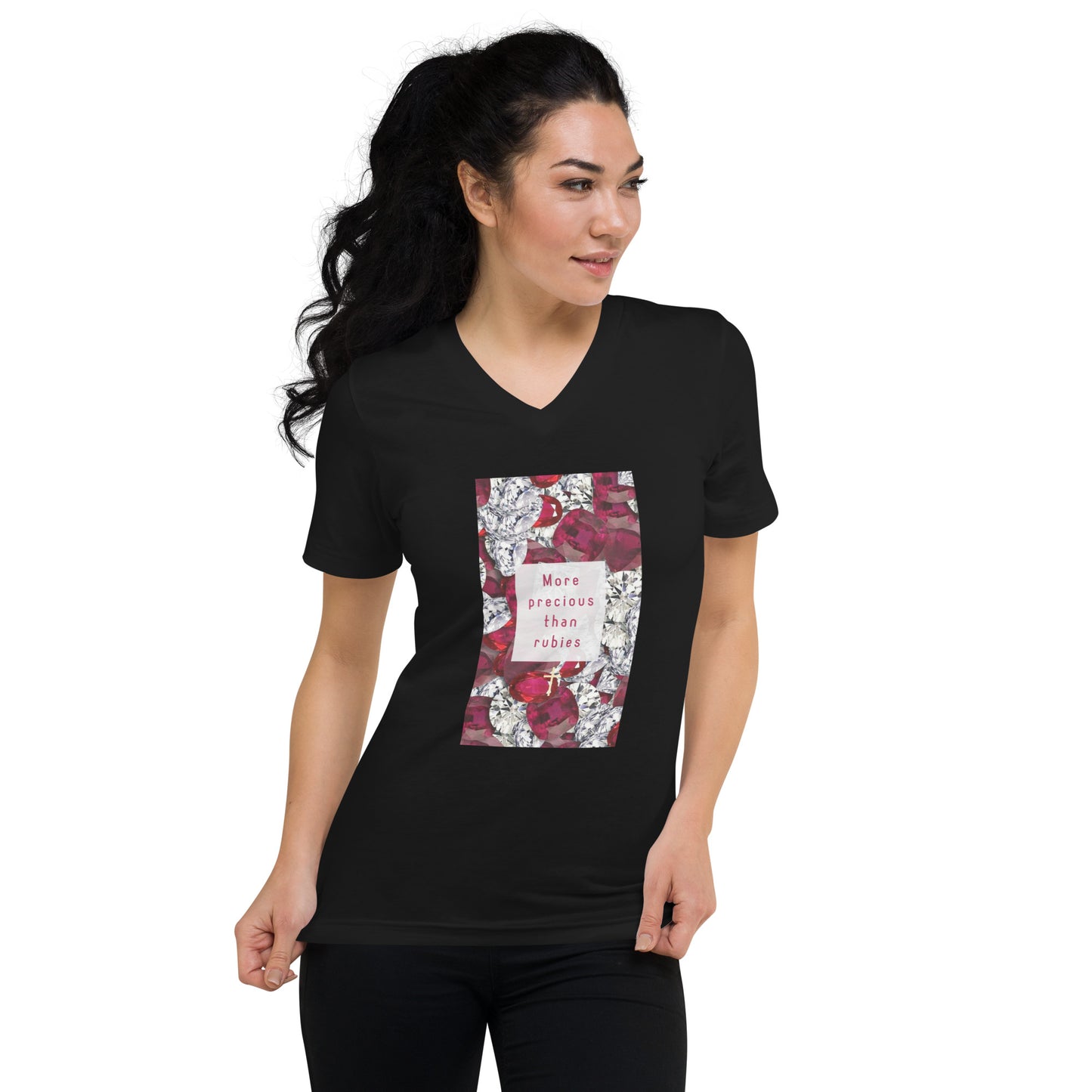 Unisex Short Sleeve V-Neck T-Shirt