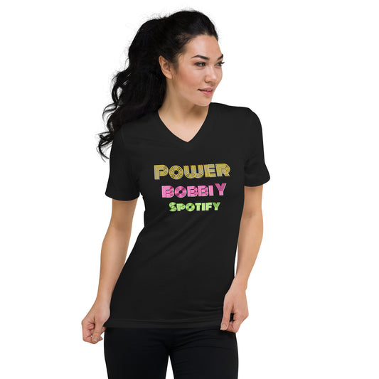 Power Sleeve V-Neck T-Shirt