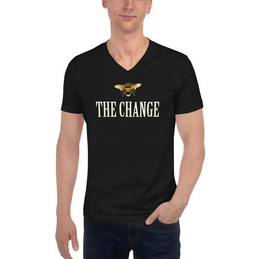 "Bee The Change" Short Sleeve V-Neck Tee