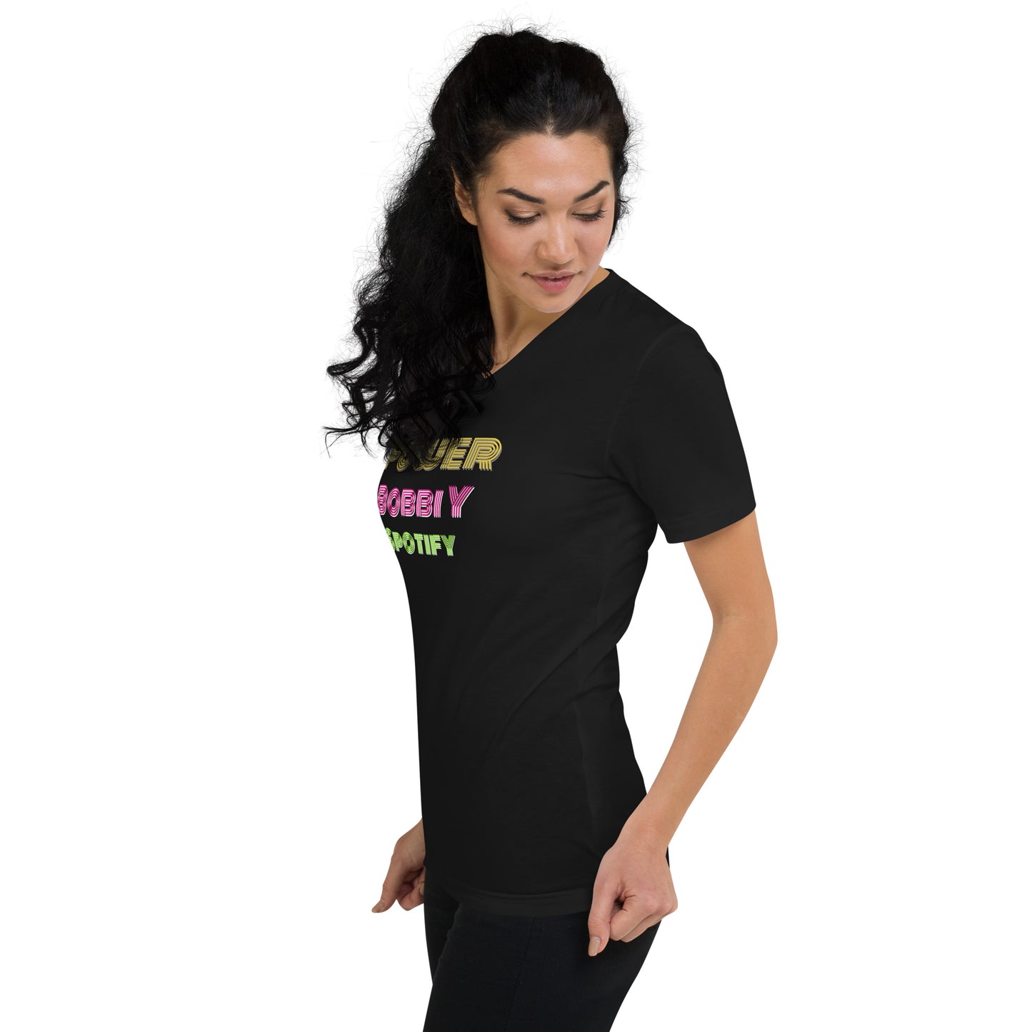 Power Sleeve V-Neck T-Shirt