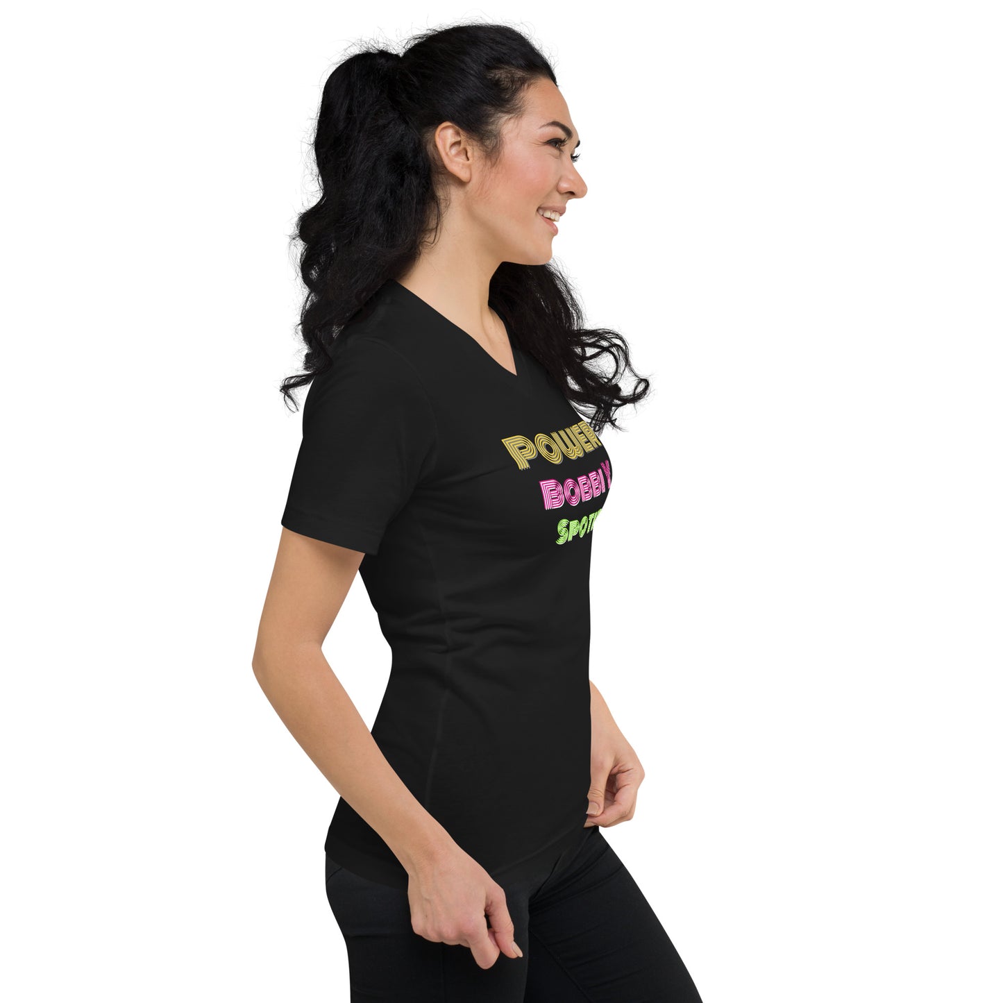 Power Sleeve V-Neck T-Shirt