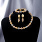 5Pcs Metallic and Gold Beaded Jewelry Set