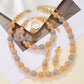 5Pcs Metallic and Gold Beaded Jewelry Set