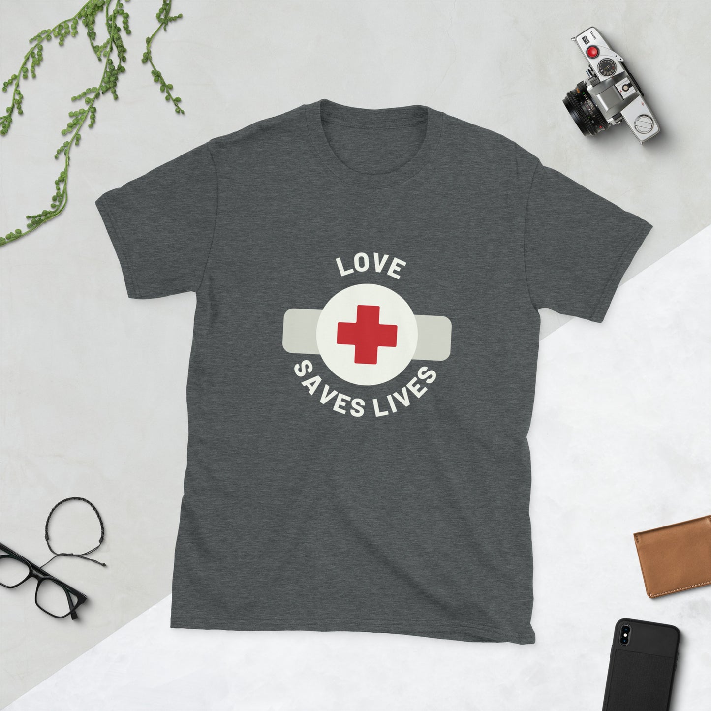 "Love Saves Lives" Short-Sleeve Unisex T-Shirt